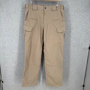 5.11 Tactical Mens Regular Fit Stryke Ripstop Cargo Pant Size 32 Stone Khaki EUC